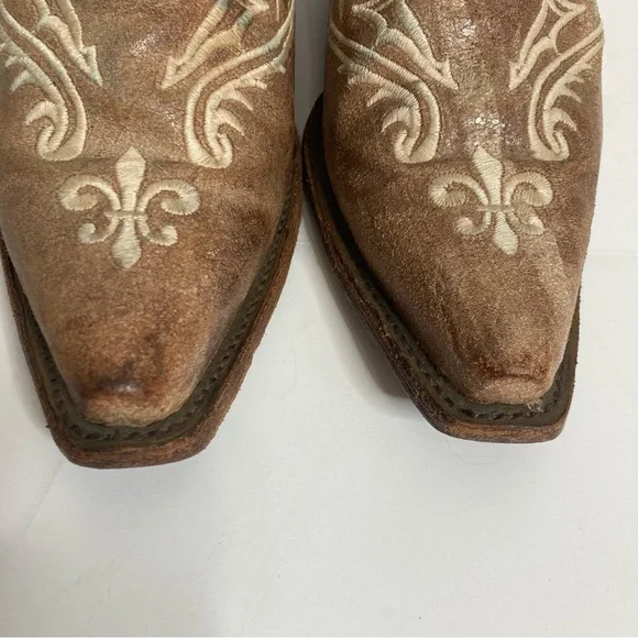 CORRAL Leather Embroider Cowgirl Western Boots sz 8.5 Coastal cowgirl - Picture 3 of 15